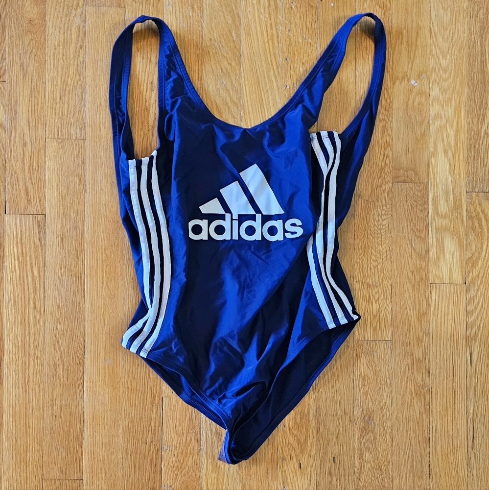 Adidas Navy Blue Swimsuit sz lg nwt
